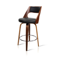 Load image into Gallery viewer, 2x Chair Stools - Wood/Metal &amp; Fabric - Black

