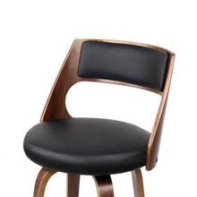 Load image into Gallery viewer, 2x Chair Stools - Wood/Metal &amp; Fabric - Black
