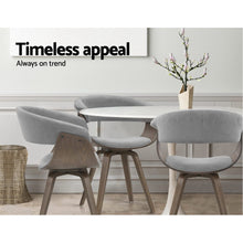 Load image into Gallery viewer, Artiss Dining chairs Bentwood Chair Kitchen Velvet Fabric Timber Wood Retro Grey
