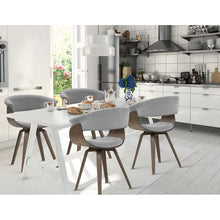 Load image into Gallery viewer, Artiss Dining chairs Bentwood Chair Kitchen Velvet Fabric Timber Wood Retro Grey
