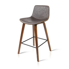 Load image into Gallery viewer, 2x Chair Stools - PU Leather - Walnut
