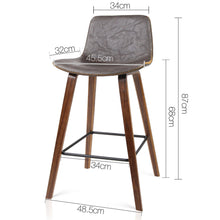 Load image into Gallery viewer, 2x Chair Stools - PU Leather - Walnut
