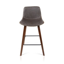 Load image into Gallery viewer, 2x Chair Stools - PU Leather - Walnut
