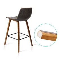 Load image into Gallery viewer, 2x Chair Stools - PU Leather - Walnut
