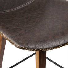Load image into Gallery viewer, 2x Chair Stools - PU Leather - Walnut
