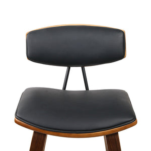 2x Chair Stools - PU Leather - Black
