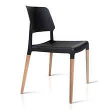 Load image into Gallery viewer, 4x Stackable Chairs - Wood - Black
