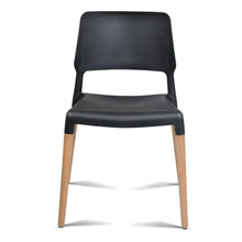 Load image into Gallery viewer, 4x Stackable Chairs - Wood - Black

