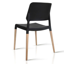 Load image into Gallery viewer, 4x Stackable Chairs - Wood - Black
