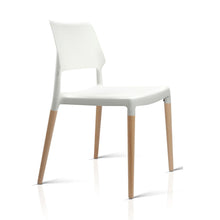 Load image into Gallery viewer, 4x Stackable Chairs - Wood - White
