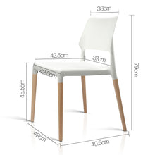 Load image into Gallery viewer, 4x Stackable Chairs - Wood - White
