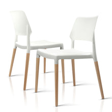 Load image into Gallery viewer, 4x Stackable Chairs - Wood - White
