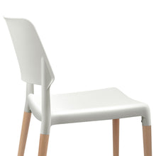 Load image into Gallery viewer, 4x Stackable Chairs - Wood - White
