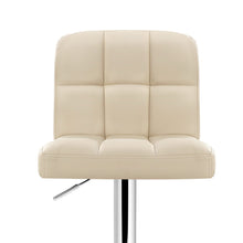 Load image into Gallery viewer, 2x Chair Stools - Leather - Gas Lift - Swivel - Beige
