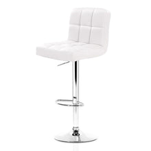 Load image into Gallery viewer, 2x Chair Stools - PU Leather - Gas Lift - Swivel - White
