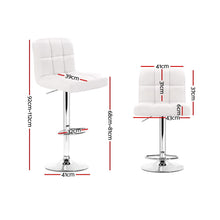 Load image into Gallery viewer, 2x Chair Stools - PU Leather - Gas Lift - Swivel - White
