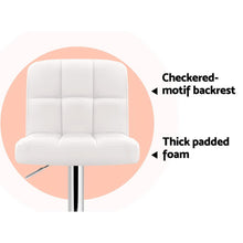 Load image into Gallery viewer, 2x Chair Stools - PU Leather - Gas Lift - Swivel - White
