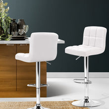 Load image into Gallery viewer, 2x Chair Stools - PU Leather - Gas Lift - Swivel - White
