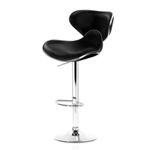 Load image into Gallery viewer, 2x Chair Stools - PU Leather / Chrome - Gas Lift - Swivel - Black
