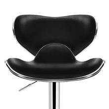 Load image into Gallery viewer, 2x Chair Stools - PU Leather / Chrome - Gas Lift - Swivel - Black
