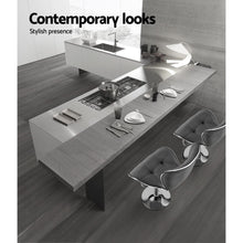 Load image into Gallery viewer, 2x Chair Stools - Leather - Gas Lift - Swivel - Grey
