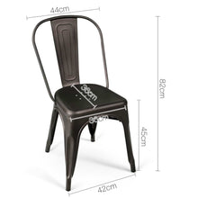 Load image into Gallery viewer, 4x Cafe or Waiting Room Chairs - Gunmetal

