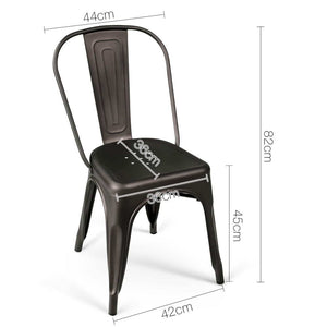 4x Cafe or Waiting Room Chairs - Gunmetal