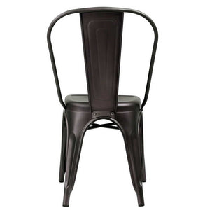 4x Cafe or Waiting Room Chairs - Gunmetal
