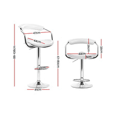 Load image into Gallery viewer, 2x Chair Stools - PU Leather - White
