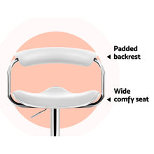 Load image into Gallery viewer, 2x Chair Stools - PU Leather - White
