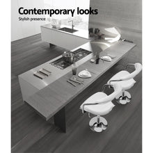 Load image into Gallery viewer, 2x Chair Stools - PU Leather - White
