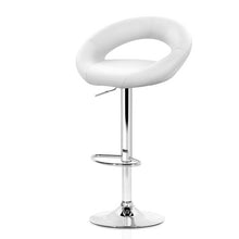 Load image into Gallery viewer, 2x Chair Stools - Leather / Chrome - Gas Lift - Swivel - White
