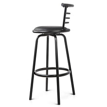 Load image into Gallery viewer, 2x Chair Stools - PU Leather/Tubular Steel - Swivel - Black
