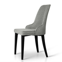 Load image into Gallery viewer, 2x Dining Chairs - Fabric - Grey
