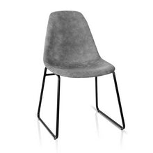 Load image into Gallery viewer, 2x PU Dining or Waiting Room Chairs - Leather - Grey
