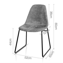 Load image into Gallery viewer, 2x PU Dining or Waiting Room Chairs - Leather - Grey
