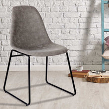 Load image into Gallery viewer, 2x PU Dining or Waiting Room Chairs - Leather - Grey
