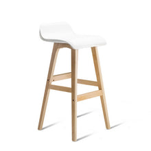 Load image into Gallery viewer, 2x Chair Stool - Wood/PU Leather - White

