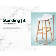 Load image into Gallery viewer, 2x Chair Stool - Wood/PU Leather - White
