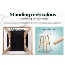 Load image into Gallery viewer, 2x Chair Stool - Wood/PU Leather - White
