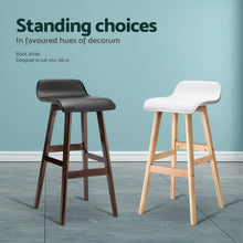 Load image into Gallery viewer, 2x Chair Stool - Wood/PU Leather - White
