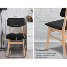 Load image into Gallery viewer, 2x Dining or Waiting Room Chairs - Wood / PVC - Black
