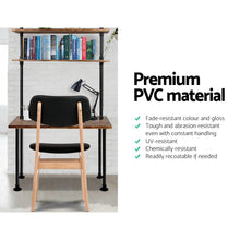 Load image into Gallery viewer, 2x Dining or Waiting Room Chairs - Wood / PVC - Black
