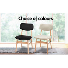 Load image into Gallery viewer, 2x Dining or Waiting Room Chairs - Wood / PVC - Black
