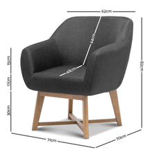 Load image into Gallery viewer, Artiss Aston Tub Accent Chair Charcoal
