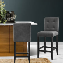 Load image into Gallery viewer, 2x French Provincial Chair Stools - Wooden - Charcoal
