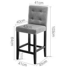 Load image into Gallery viewer, 2x French Provincial Chair Stools - Grey
