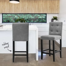 Load image into Gallery viewer, 2x French Provincial Chair Stools - Grey
