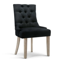 Load image into Gallery viewer, Artiss Dining Chairs Chair French Provincial Wooden Fabric Retro Cafe Black x1
