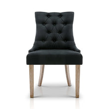 Load image into Gallery viewer, Chair - Dining - French Provincial - Retro Cafe - Wood/Fabric - Black
